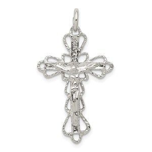 Million Charms 925 Sterling Silver Crucifix Necklace Charm Pendant